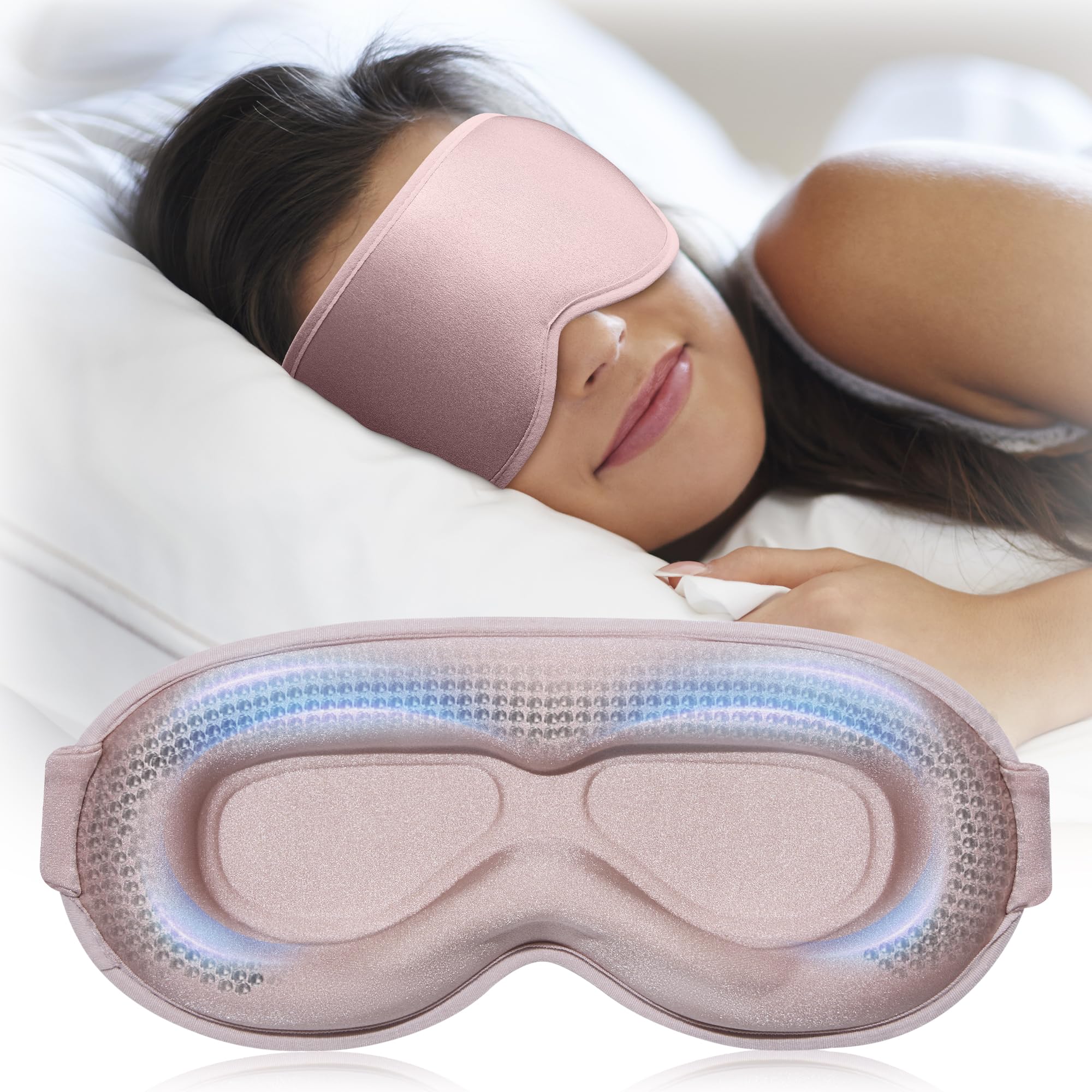 3D Blackout Sleep Mask for Women: Travel Eye Mask for Sleeping